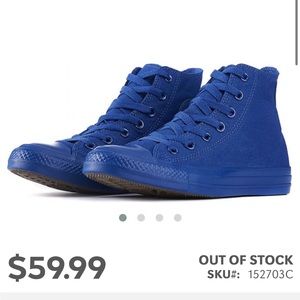 Unisex Chuck Taylor Converse All-Star Hi-Tops in Blue Monochrome 152703C